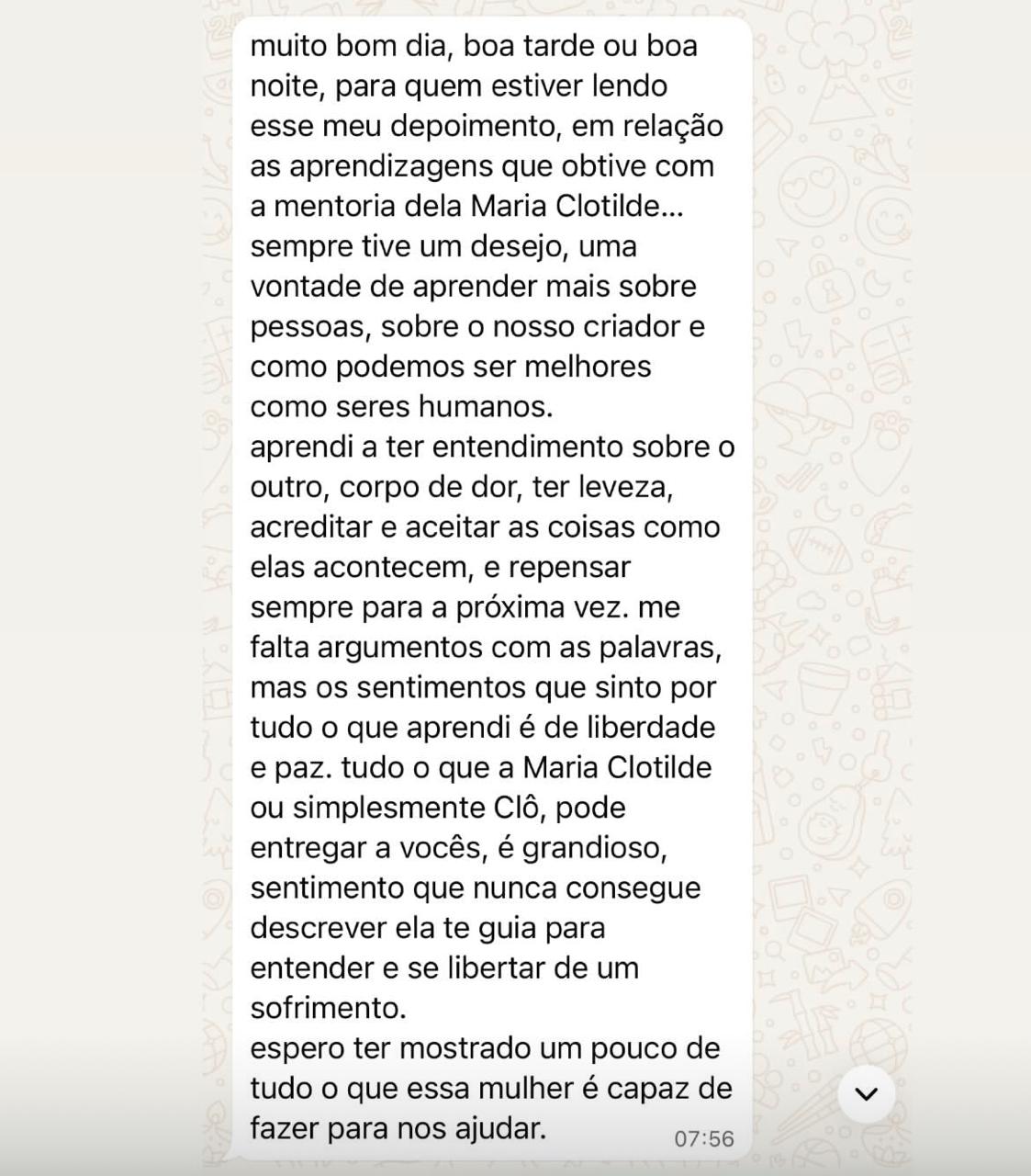 Depoimento de Andre sobre a mentoria de Clotilde Bresolin